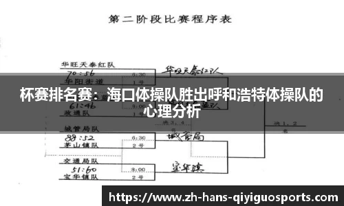 杯赛排名赛：海口体操队胜出呼和浩特体操队的心理分析